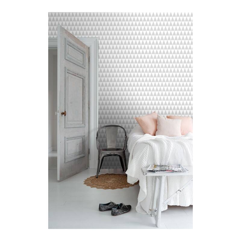 ESTA Home Verdon Light Grey Geometric Wallpaper - 20.5 x 396 x 0.025