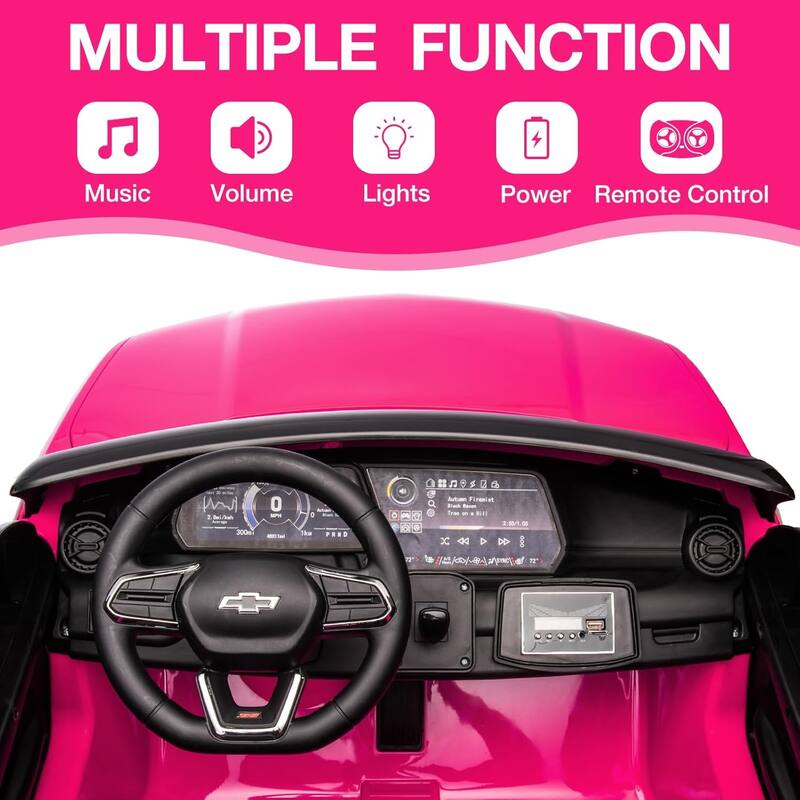 24V Kids Ride on Car 2 Seater, Licensed Chevrolet Blazer Battery Powered Electric Vehicles Car