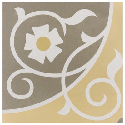 Merola Tile Caprice Loire Encaustic 7.86" x 7.86" Porcelain Floor and Wall Tile