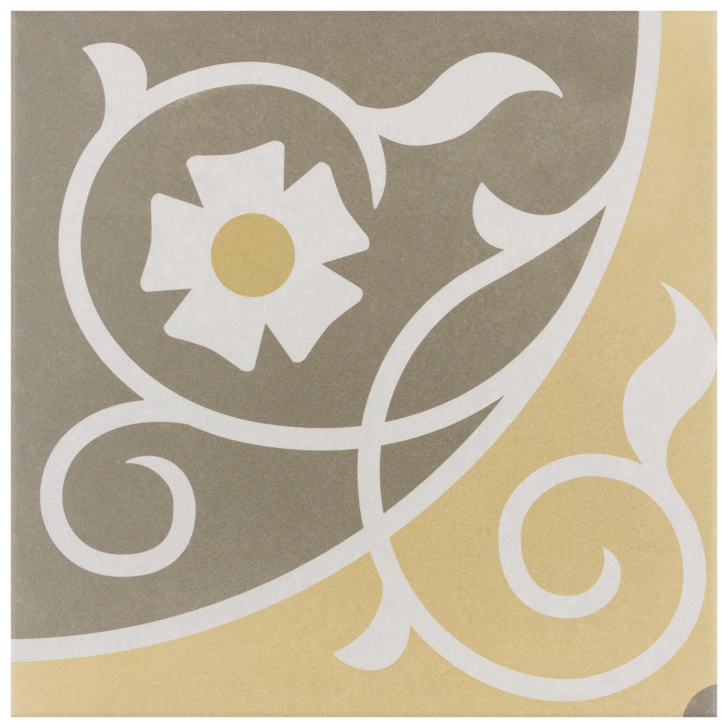 Merola Tile Caprice Loire Encaustic 7.86" x 7.86" Porcelain Floor and Wall Tile