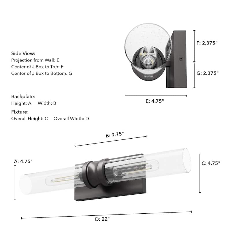 Hunter Lenlock Vanity Wall Light - Art Deco, Damp Rated