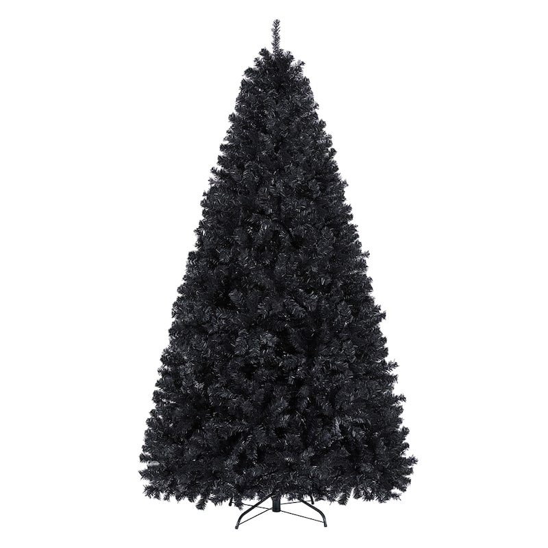 Yaheetech 4.5Ft/6Ft/7.5Ft Black Artificial Christmas Tree for Holiday