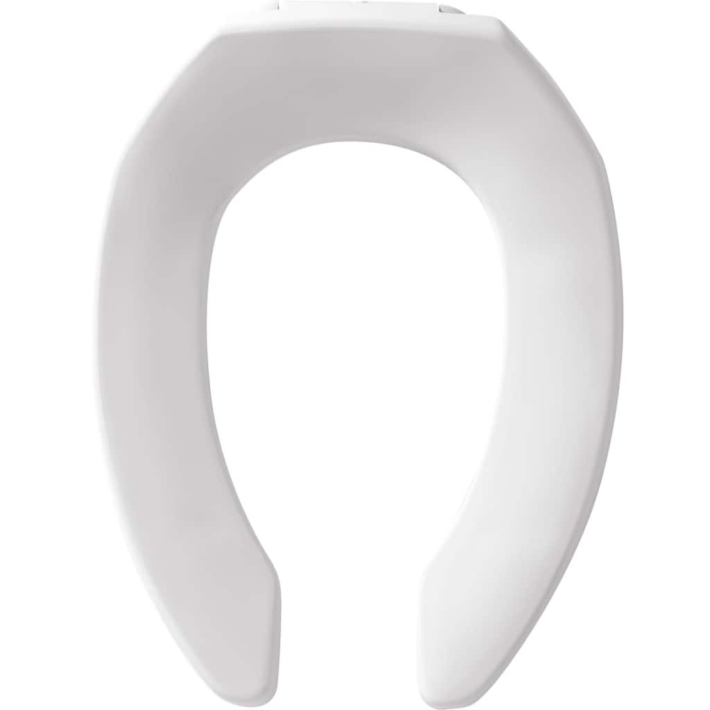 Bemis 10CT Elongated Open-Front Less Cover Commercial Plastic Toilet