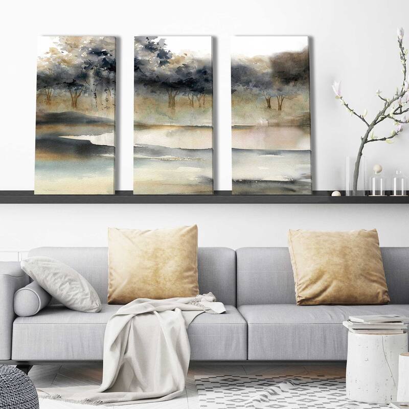 "Serene River" by Carol Robinson 1 3 Piece Set on Canvas