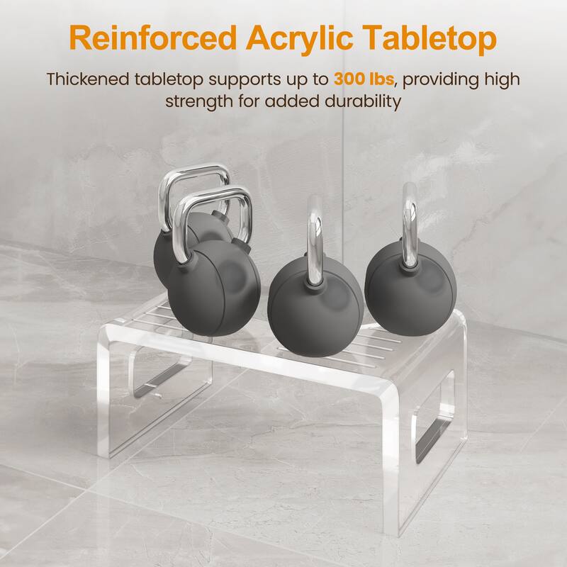 7'' Tall Acrylic Non-Slip Squatting Toilet Stool