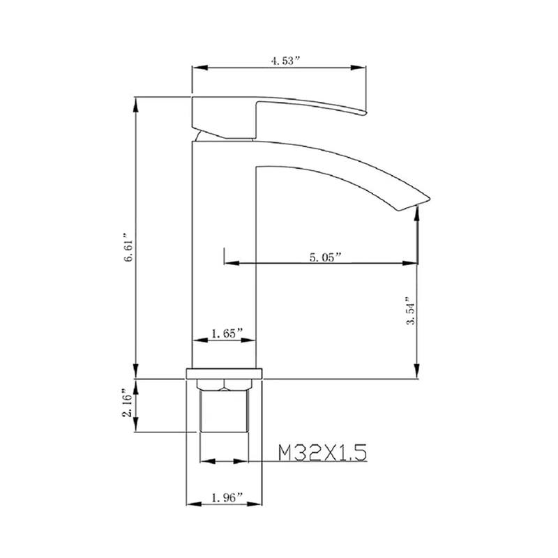 Single Handle Deck Mount Bathroom Faucet