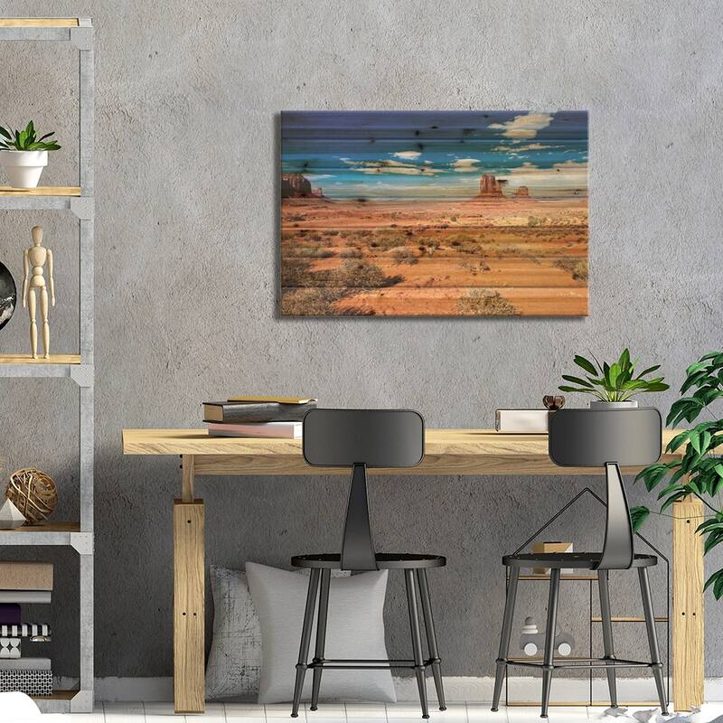 Monument Valley II Print On Wood by Philippe Hugonnard - Multi-Color