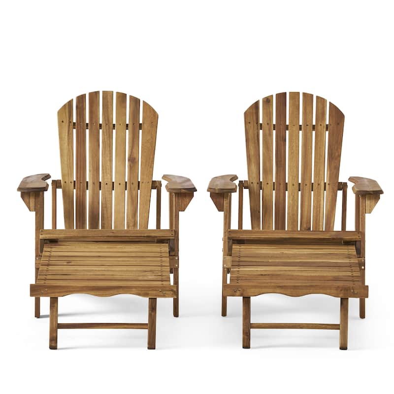 Hayle Reclining Wood Adirondack Chair (Set of 2) by Christopher Knight Home
