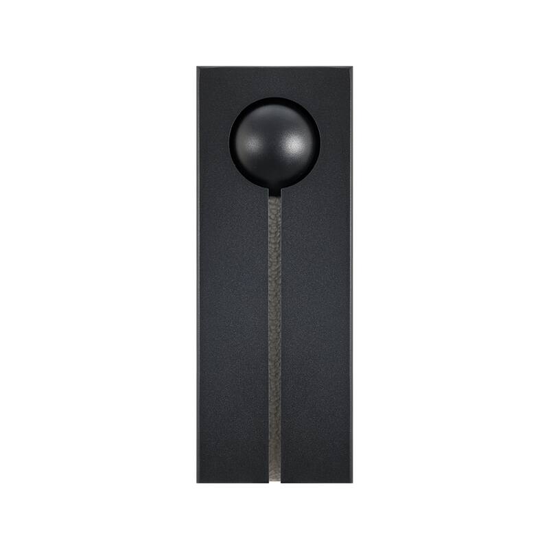 Keyhole 16in LED Outdoor Wall Light 3000K in Black/Textured Brushed Nickel