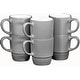 preview thumbnail 7 of 54, Ceramic Stacking Coffee Mug Tea Cup Dishwasher Safe Set of 6 - Large 18 Ounce