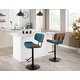 preview thumbnail 26 of 36, Carson Carrington Leksand Mid-Century Modern Adjustable Bar Stool with Walnut Wood Accents