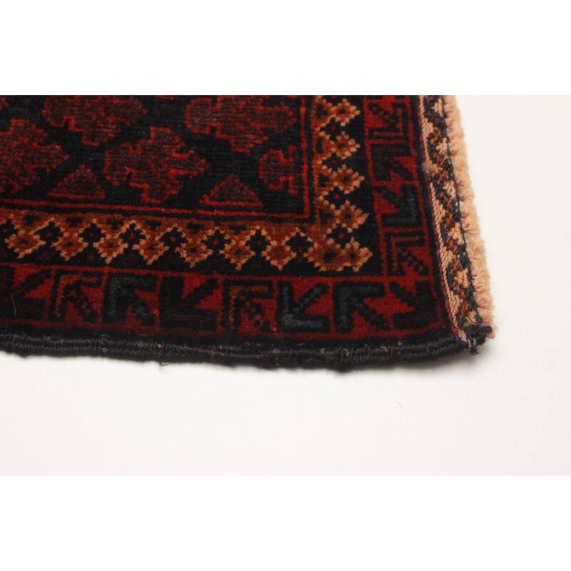 Teimani Burgundy Rug 3'1" x 4'11" - 3'1 x 4'11