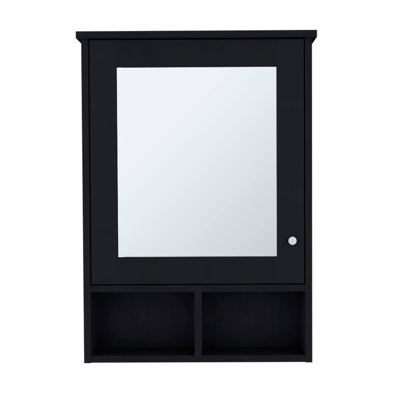 Medicine Cabinet with Mirror Door,Storage Organizer for Bathroom, Kitchen with Three Concealed Shelves and Two Open Shelves