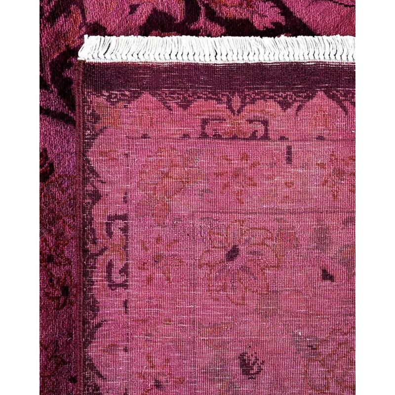 Overdyed, One-of-a-Kind Hand-Knotted Area Rug - Pink - 8' 2" x 10' 2"