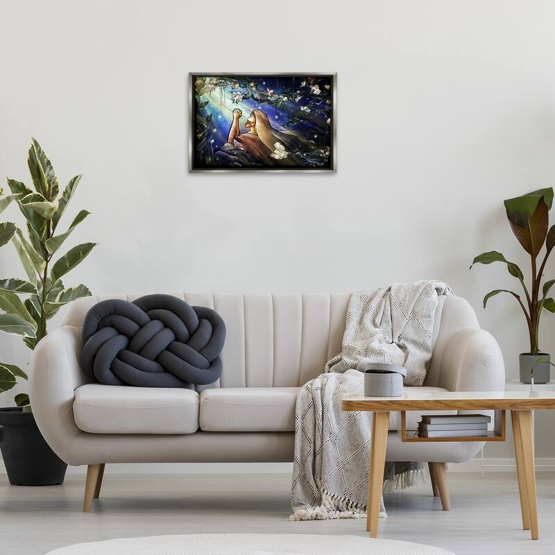 Stupell Religious Gethsemane Prayer Framed Floater Canvas Wall Art Design By Mandie Manzano