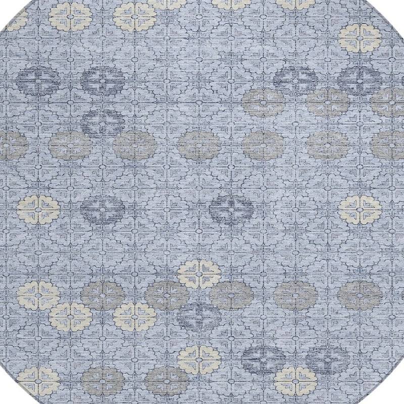 HomeRoots Geometric Transitional Rectangle Outdoor Rug