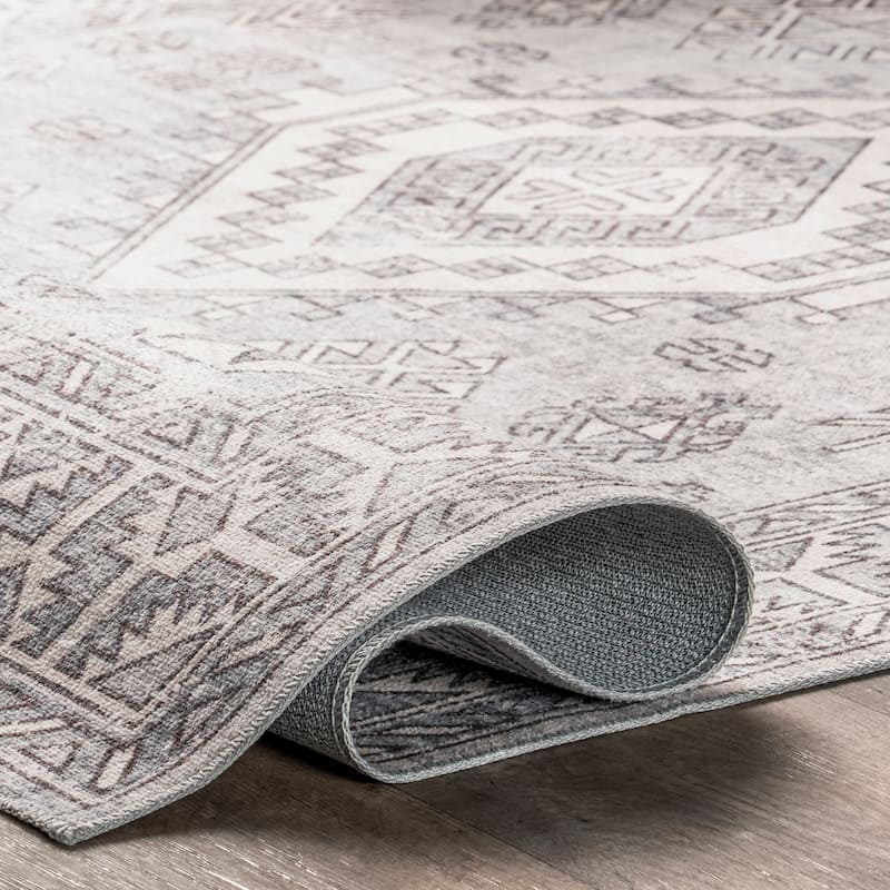 Nuloom Layana SplashGuard Geometric Machine Washable Area Rug