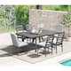 Option Mocha 7-PC with 2 Solid Back, 4 Ladder Back Chairs