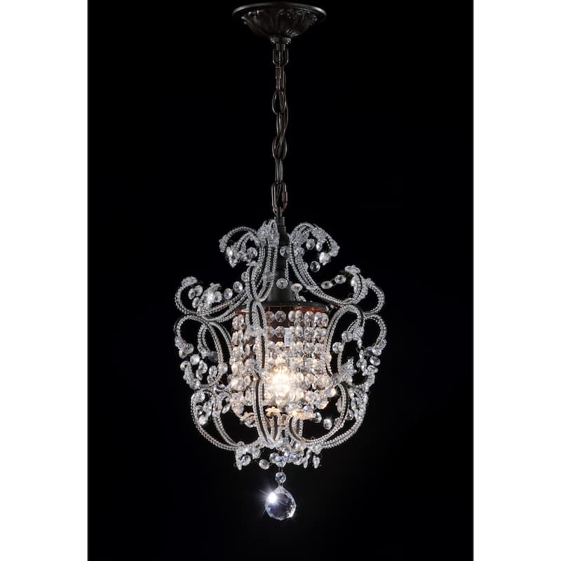 SAFAVIEH Lighting Juri Adjustable 1-Light Brown Chandelier - 12"x12"x21 - 93"