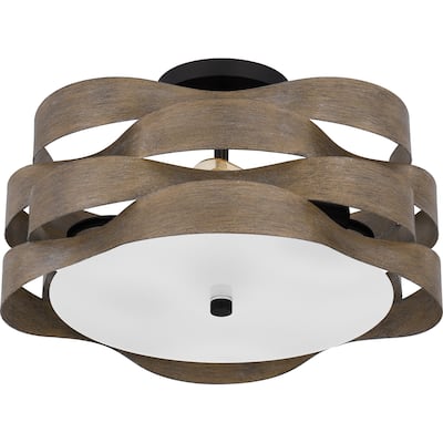 Appleton 2-Light Matte Black Semi-Flush Mount