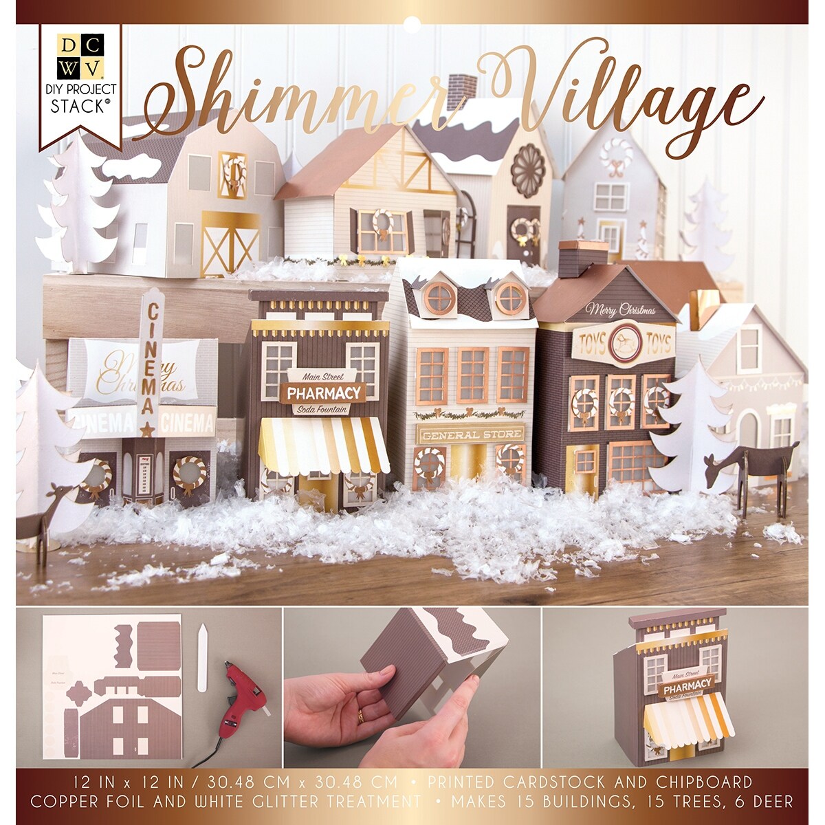 Shop Dcwv Diy Project Stack Shimmer Village Overstock 20027266