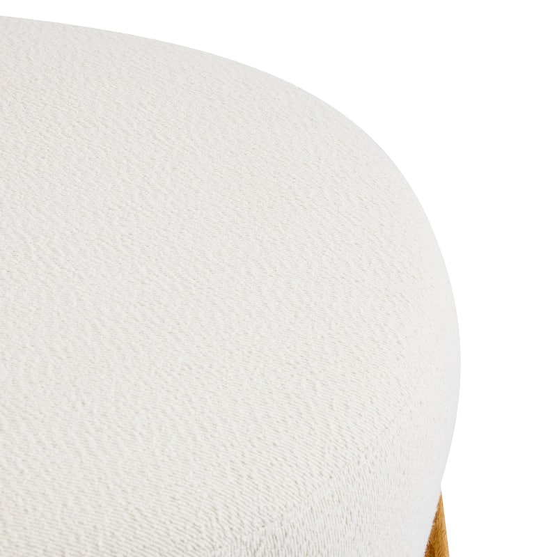 Christopher Knight Home - Jessica Modern Round Ottoman with Chenille Upholstery