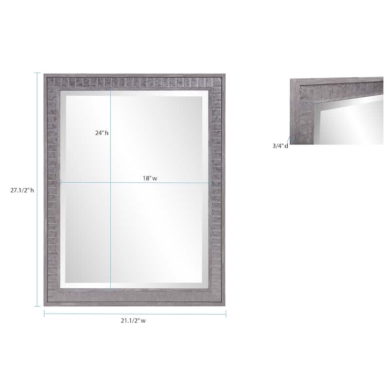 Allan Andrews Metropolis Gray Framed Wall and Accent Mirror