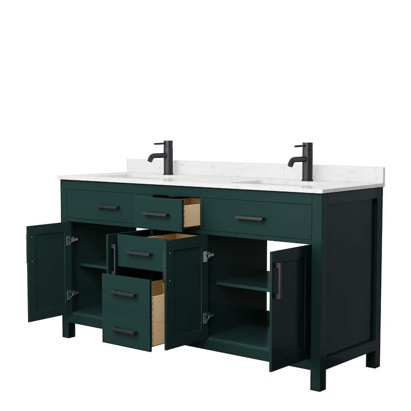 Beckett 66 Inch Double Vanity, Cultured Marble Top