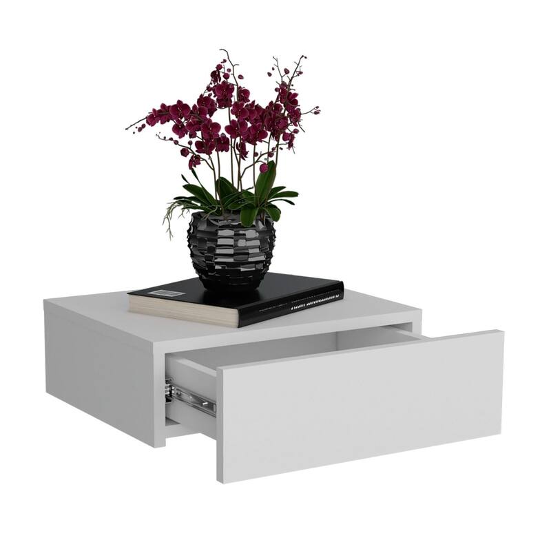 Milano Modern Floating Bedroom Nightstand with Storage Drawer