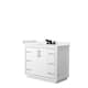 Option White, Black Trim, White Quartz Top