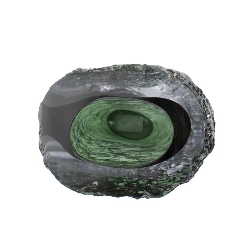 Emerald Crystalized Glass Vase