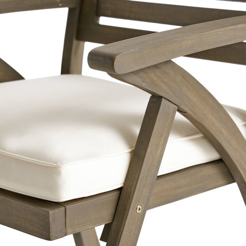 Hermosa Outdoor Acacia Wood Dining Chair (Set of 2) by Christopher Knight Home - N/A