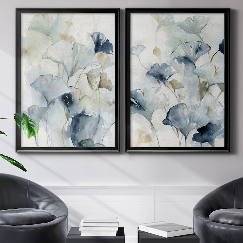 Indigo Ginkgo I Premium Framed Print - Ready to Hang - Multi-Color