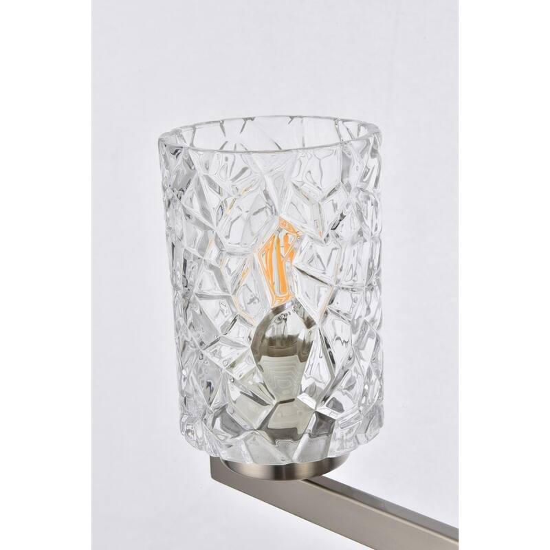 Cara 3 Light Bath Sconce with Clear Shade