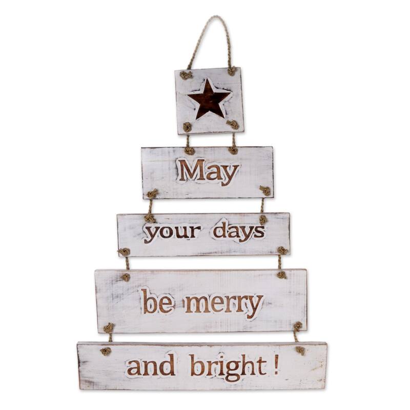 Wood sign, 'Good Wishes' - Multi-Color