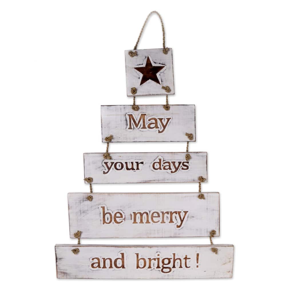 Wood sign, 'Good Wishes' - Multi-Color