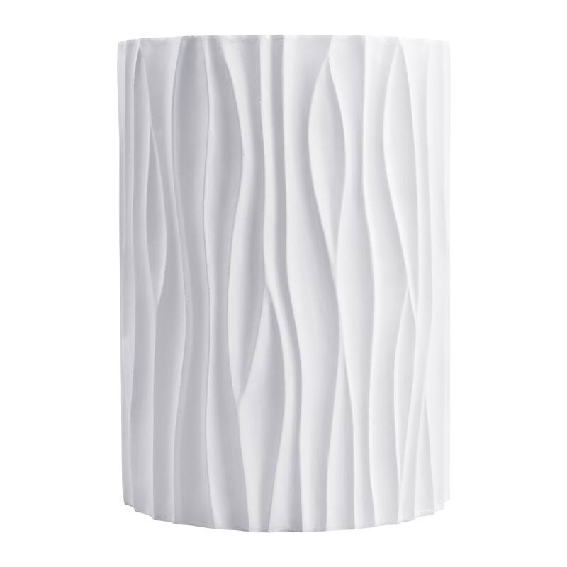 Christopher Knight Home - Modern 15.75" Round, 21.97" H Outdoor White Assembly-Free Patio Accent Table - 15.75" Round, 21.97" H