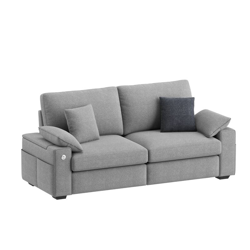 Oversized Modern Loveseat Upgraded Extra Wide 2 Seater Couch USB/Type-C Charging