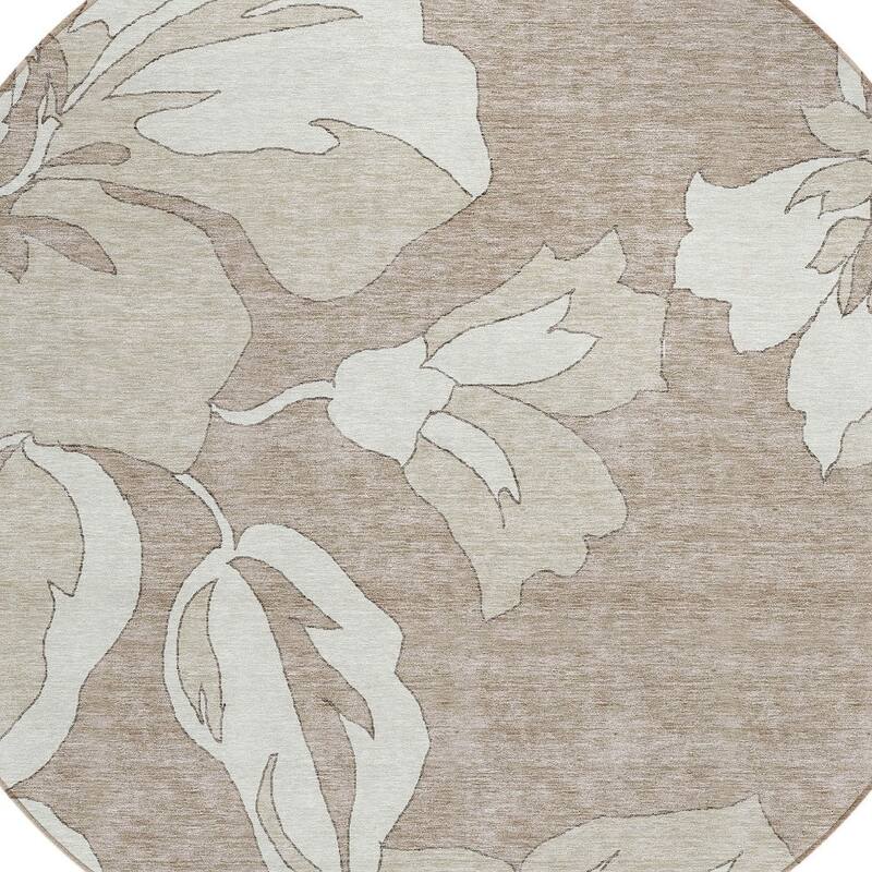 HomeRoots Floral Transitional Rectangle Outdoor Rug