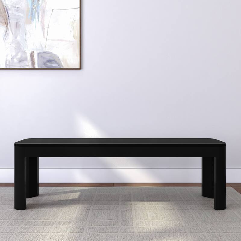 Plank and Beam Contour Dining Bench