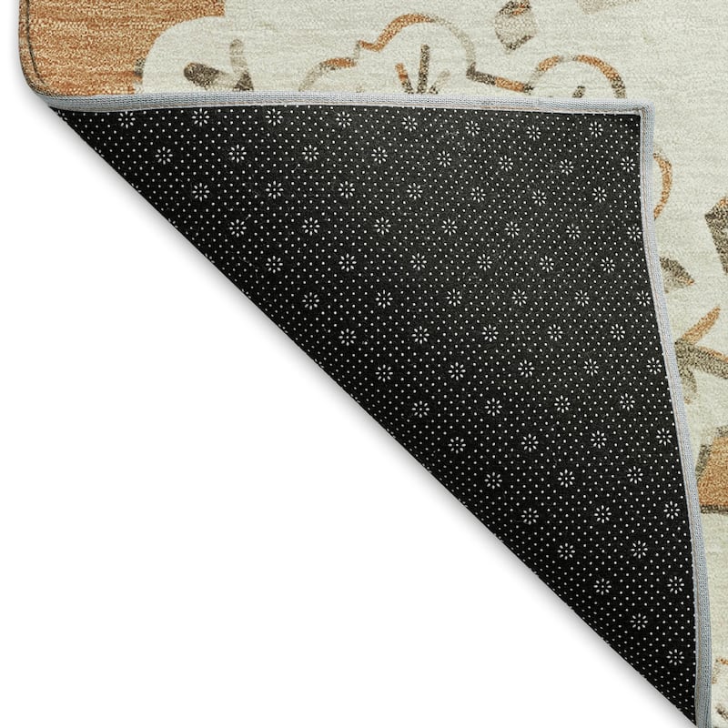 Machine Washable Indoor/ Outdoor Global Motif Chantille Rug
