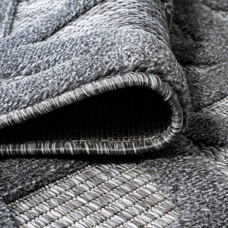 JONATHAN Y Peralta Neutral Geometric Indoor/Outdoor Area Rug