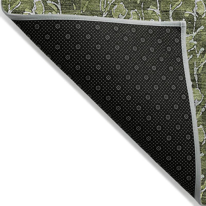 Machine Washable Indoor/ Outdoor Chantille Modern Floral Impressions Rug