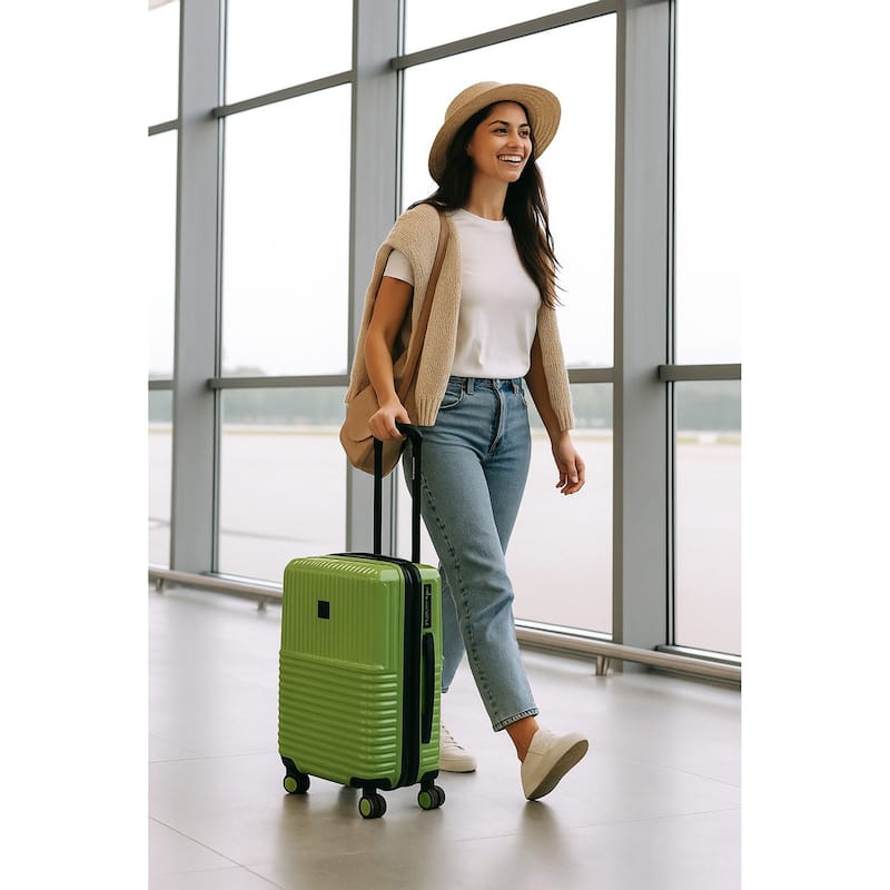 Lightweight Expandable 20-Inch Hardside Spinner Suitcase with TSA Lock