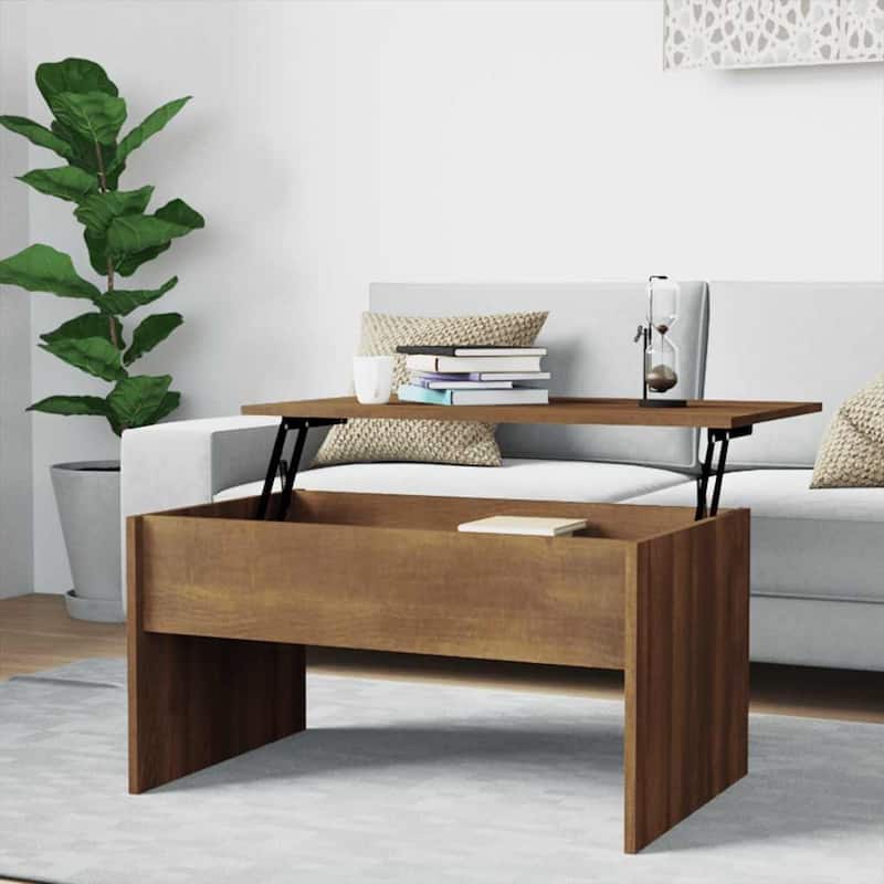 vidaXL Coffee Table Lift Top End Table Accent Side Sofa Table Engineered Wood - 31.5" x 19.9" x 16.3"