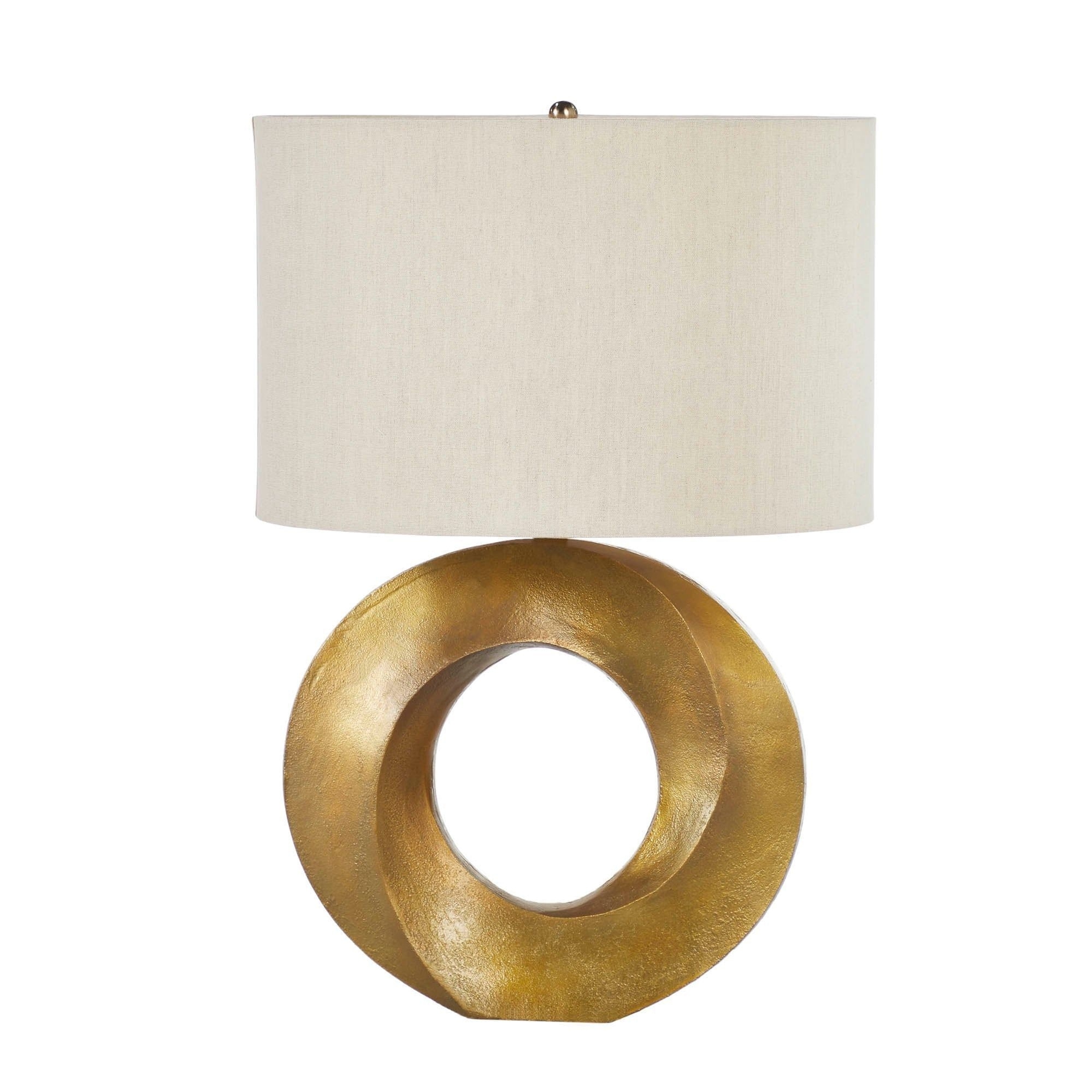 Skye 26" Table Lamp with Linen Shade, Brass