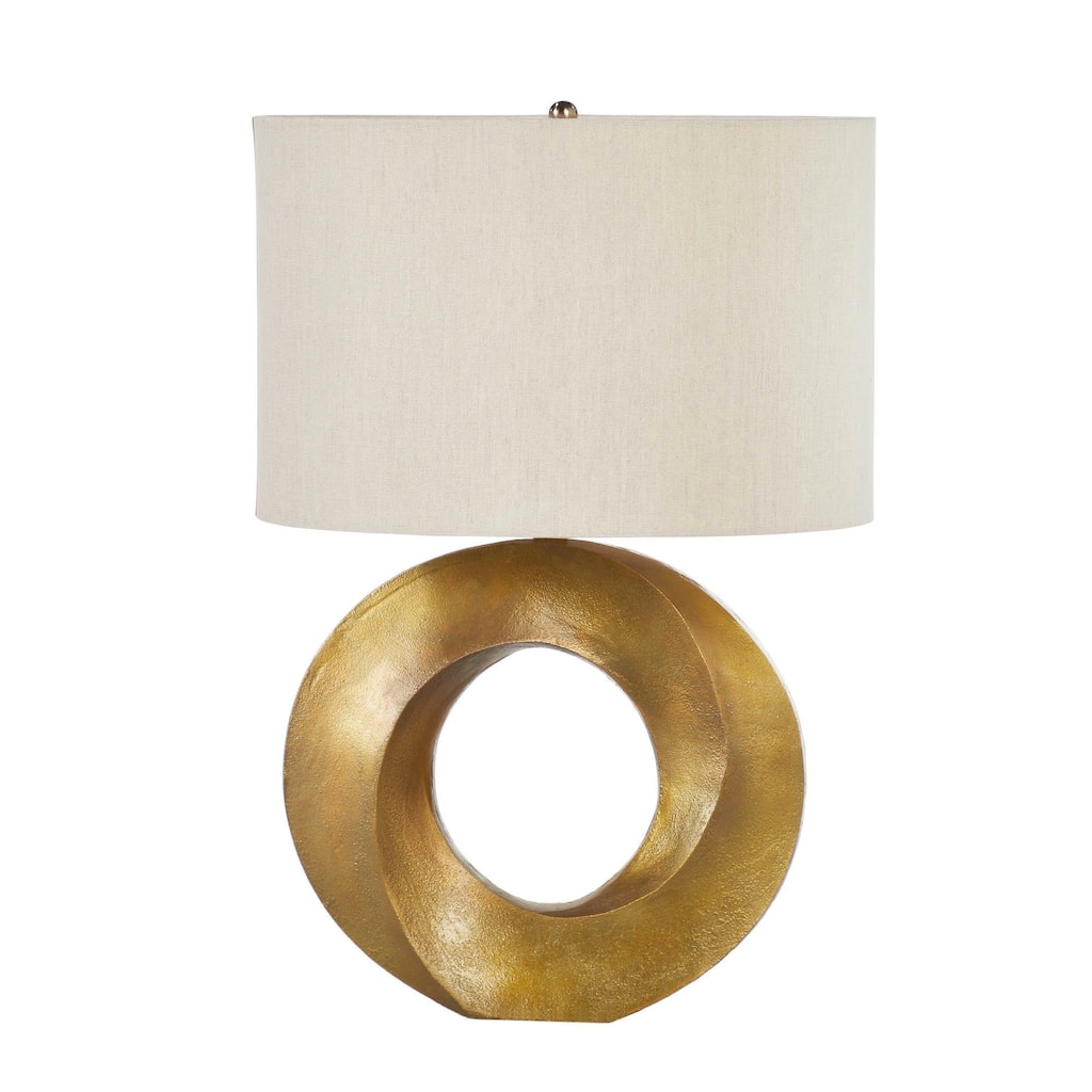 Skye 26" Table Lamp with Linen Shade, Brass