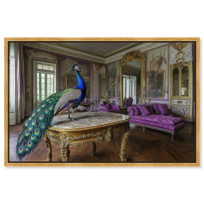 Royal Plumage Canvas by Art Remedy - Gold - 24" x 16"