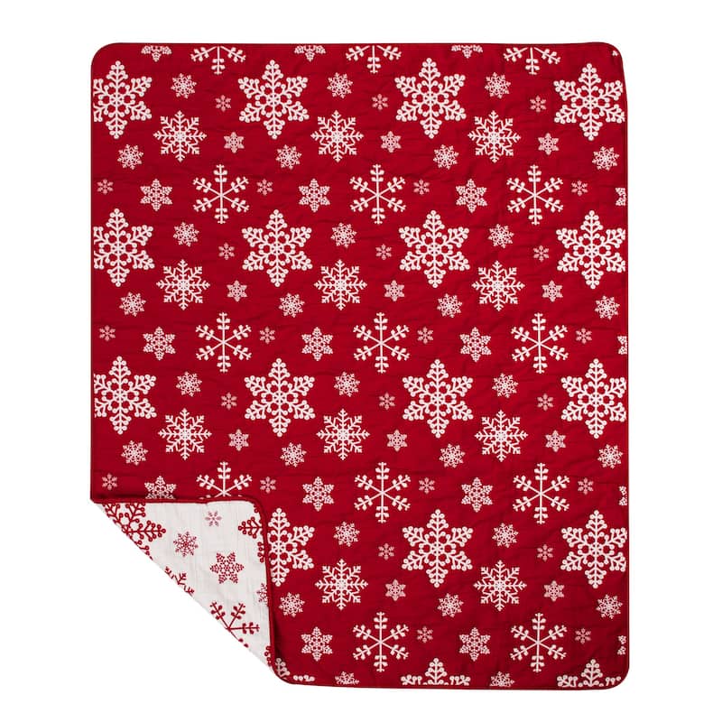 Novelty Holiday Matelasse Style Reversible Throw Blanket