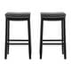 preview thumbnail 9 of 19, Linon Willamette Backless Barstool with Faux Leather Seat (Set of 2)
